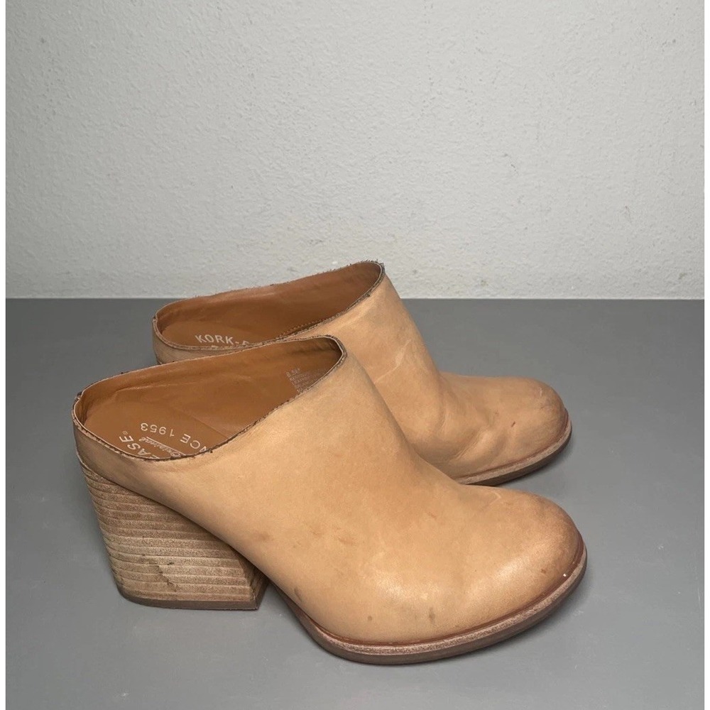 Kork-Ease Challis Mules Leather Wedge Heels Women 8.5